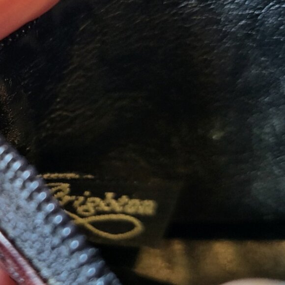 Brighton Card Case Heart Wallet Croc-Embrossed Leather - Picture 6 of 10